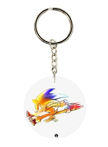 Double Sided Sonic Printed Keychain