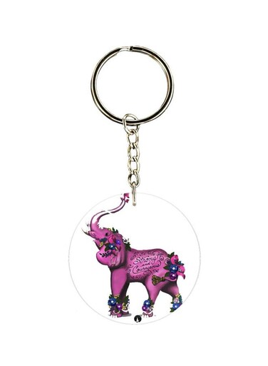 Elephant Printed Keychain