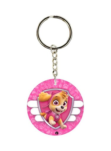 Dog Printed Dual Sided Keychain