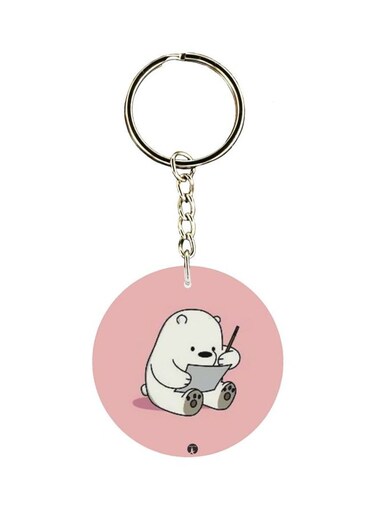 Bear Printed Pocket Keychain