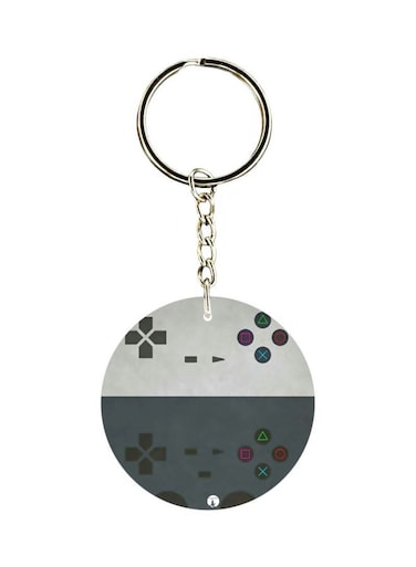 Double Sided Controller Buttons Printed Keychain