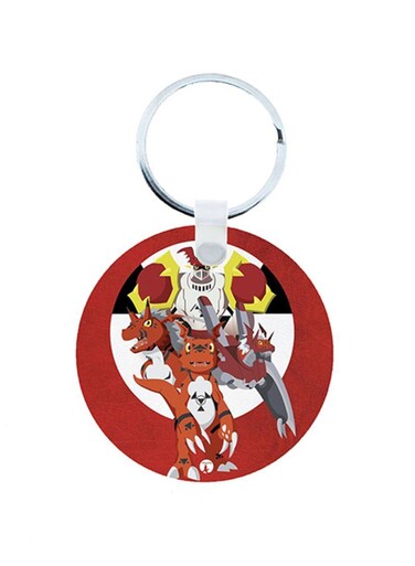 Digimon Anime Wooden Keychain
