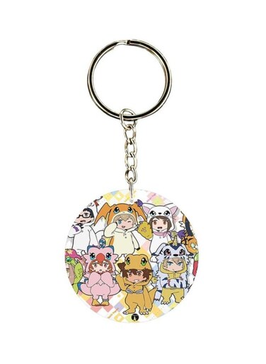 Anime Digimon Printed Plastic Keychain