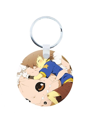 Digimon Anime Wooden Keychain