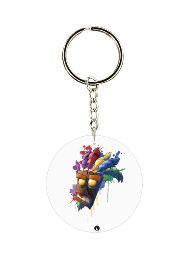 Crash Printed Plastic Keychain