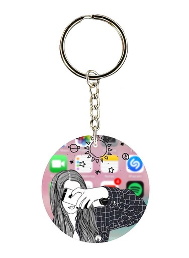 Girl Printed Keychain
