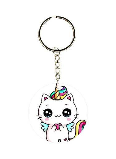 Cat Printed Keychain