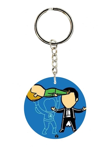 Invisible Woman Printed Keychain