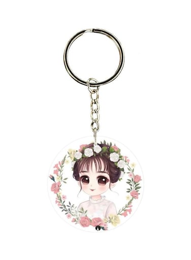 Cartoon Printed Double Sided Keychain