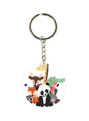 Animals Printed Single Sided Keychain