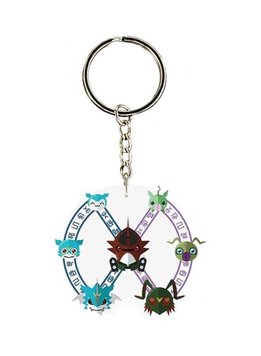 Anime Digimon Printed Plastic Keychain