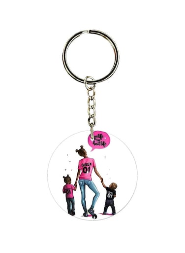 Double Sided Mom Life Is The Best Life Printed Keychain