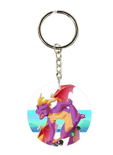 Spyro Double Side Printed Keychain