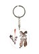Girl Shoe Printed Keychain