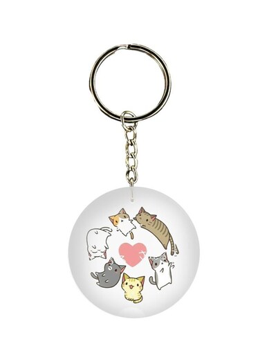 Cats Printed Keychain
