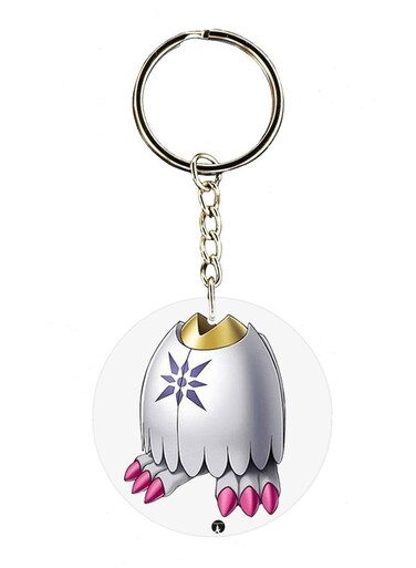 Anime Digimon Double Side Printed Keychain