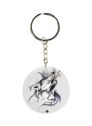 A Wolf Printed Keychain