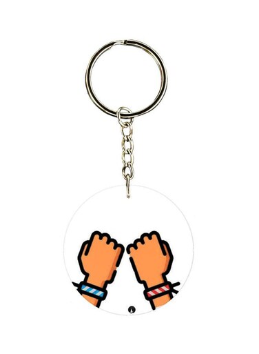 Hand Printed Keychain