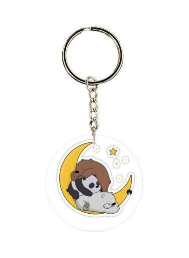 Cartoon Animals Printed Double Sided Keychain