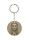 Double Sided Drawing Keychain Brown/Silver