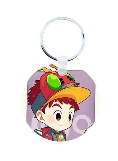 Digimon Anime Printed Wooden Keychain