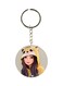 Girl Printed Double Sided Keychain