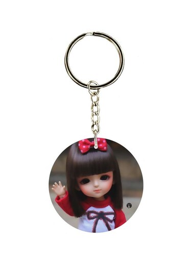 Doll Printed Double Sided Keychain
