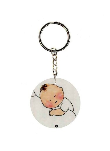 Cartoon Themed Single Sided Keychain