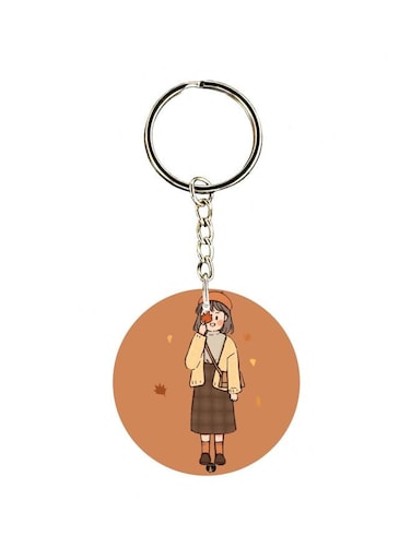 Cartoon Themed Single Sided Keychain