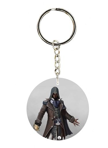 Keychain Of The Video Game Assasin's Creed ( 2 Sides)