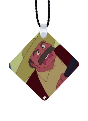 Adnan And Lina Printed Car Mirror Pendant