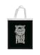 Born To Be Free Printed Shopping Bag Black/White