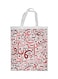 Arabic Colored Letters Printed Shopping Bag White/Pink