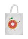 Donut Printed Shopping Bag White