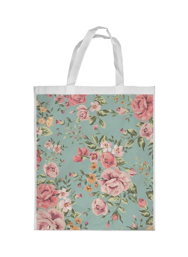 Open Roses Printed Shopping Bag Multicolour