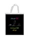 Follow Your Heart But Take Your Brain With You Printed Shopping Bag Black/White