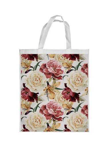 Flowers Printed Shopping Bag Multicolour