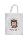 Little Pilot Printed Shopping Bag White