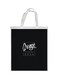 Grunge Forever Rock Printed Shopping Bag Black/White