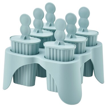 Ice Lolly Maker, Light Turquoise &acirc;&euro;&ldquo; 6 Moulds