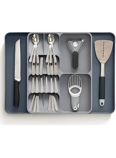 U-HOOME Kitchen Drawer Organizer Tray, U-HOOME Expandable Cutlery Drawer Trays for Storing Organizing Cutlery, Spoons, Cooking Utensils, Gadgets