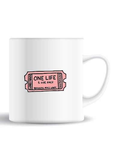 Premium Quality Two Sided Printed Coffee Mug Tea Cup One Life For Home Office, Kids Men Women