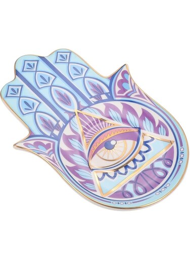 Erweicet Ceramic Hand Tray, Jewelry Tray with Evil Eye Design, Ring Holder &amp; Key Trinket Plate,Home Decorative Accessories for Table