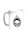 Skull Shape Printed Coffee Mug White 11ounce