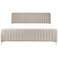 Sleep Haven Upholstered Large Twin Size Bed (140 X 200 CM) Dark Beige Color