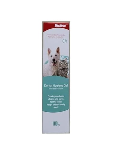 Bioline Dental Hygiene Gel For Cats &amp; Dogs 100 g, Multi-Colour