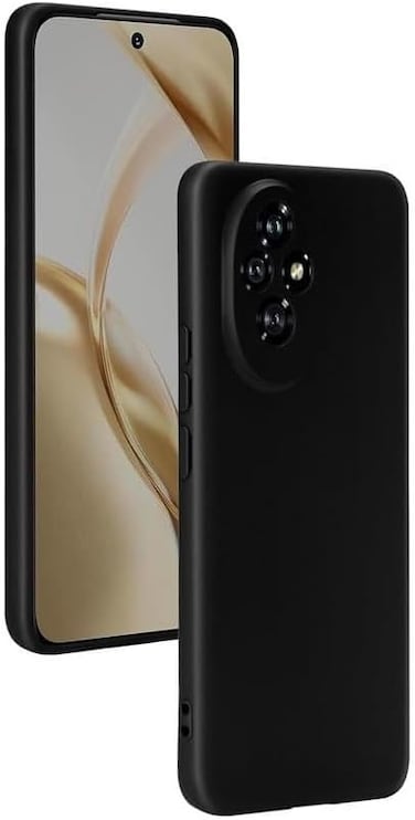 Slim Fit Protective Back Cover Case for Honor 200 Pro 5G, Ultra Matte Finish, Camera Protection Bump, Soft Silicone, Black