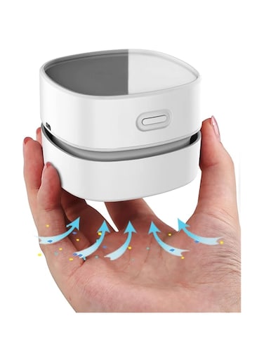 ideagala Desk Vacuum Cleaner, Upgraded Mini Table Vacuum Improved Details Higher Suction More Durable Rechargeable Energy Saving Mini Vac Pick up Tiny Items Crumbs Flakes for Desktop Drawer Countertop