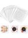 100PACK Self Adhesive Cookie Bags Cellophane Treat Bags Party Favor Packaging Candy Bags for Gift Giving with Stickers(White Polka Dot,14x14 cm)