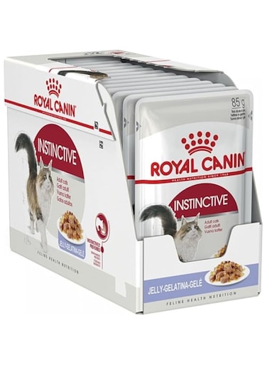 Royal Canin Feline Health Nutrition Instinctive Adult Cats Jelly 12x 85gm Cat Wet Food Pouches